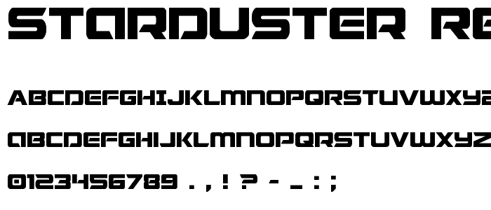 Starduster Regular font
